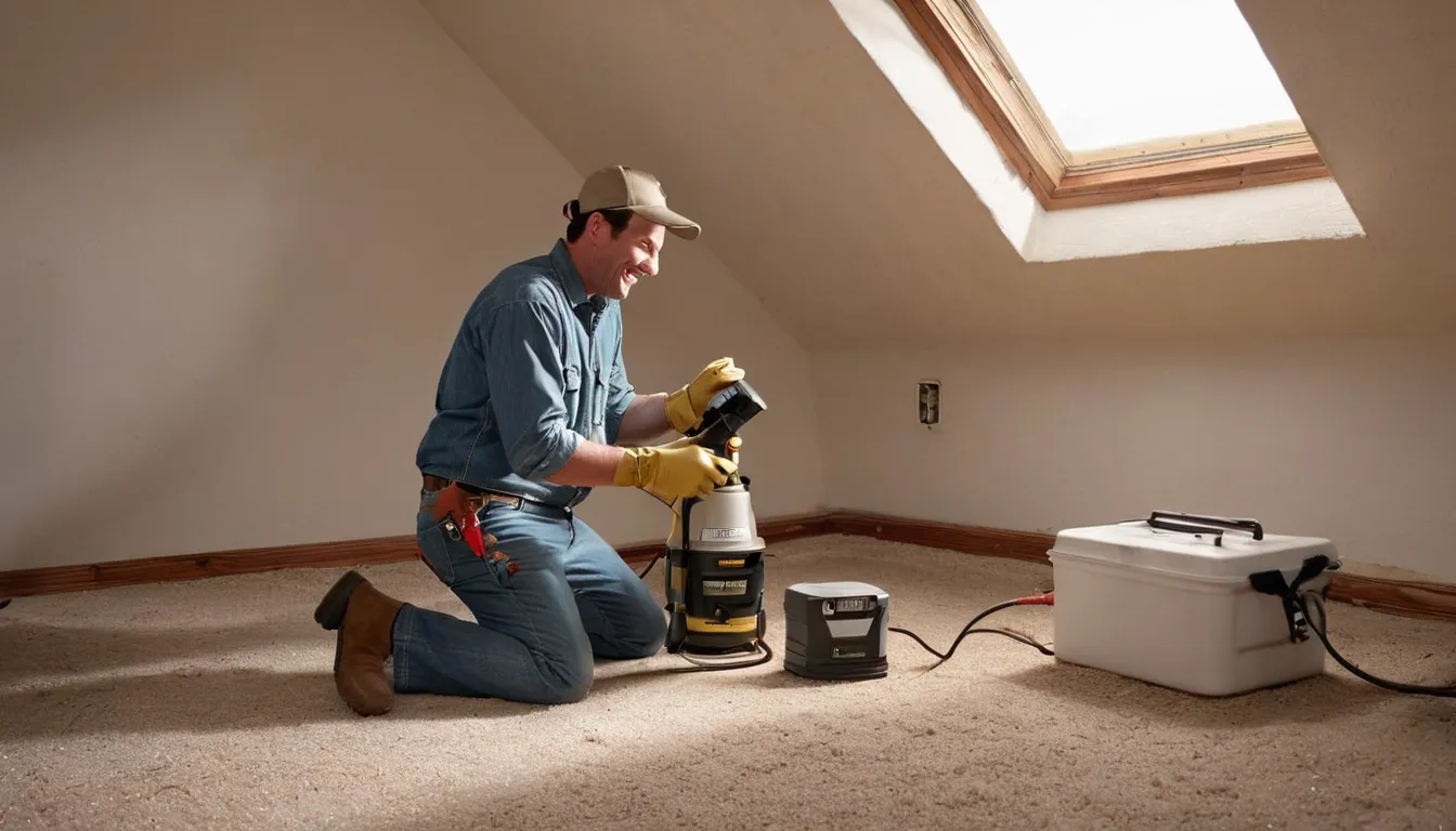 A friendly local provider checking an attic for rodent and wildlife entry points in a home near Arcadia